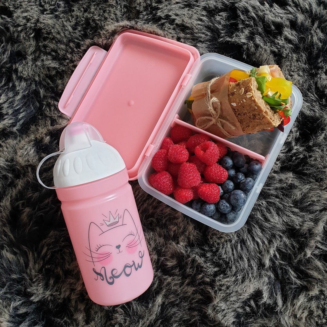 ZDRAVÁ LAHEV® SET ZDRAVÁ LAHEV A ZDRAVÁ SVÁČA svačinový box a lahev 0,5l Mňau