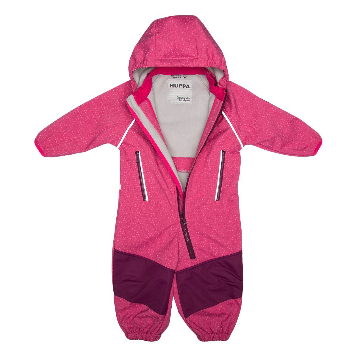 Huppa Dětská softshellová kombinéza Adal 1 fuchsia/ burgundy REFLEX