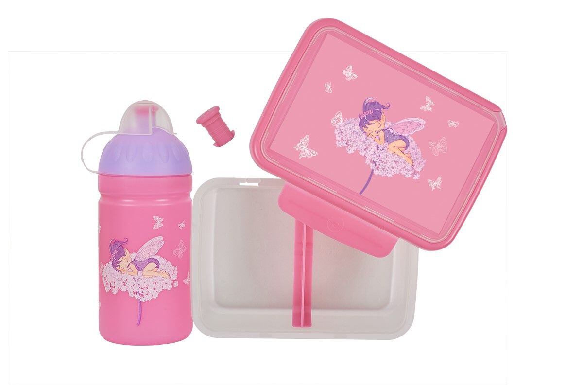 ZDRAVÁ LAHEV® SET ZDRAVÁ LAHEV A ZDRAVÁ SVÁČA svačinový box a lahev 0,5l Květinová víla