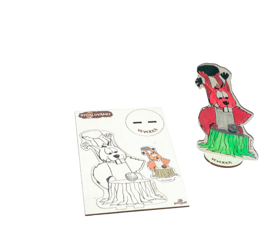 Lesní svět Dřevěné vymalovánky Lesní svět