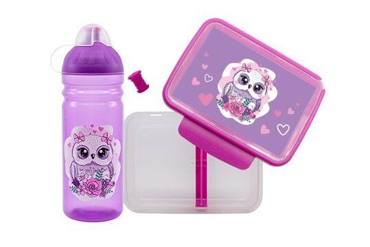 ZDRAVÁ LAHEV® SET ZDRAVÁ LAHEV A ZDRAVÁ SVÁČA svačinový box a lahev 0,7l Sovička