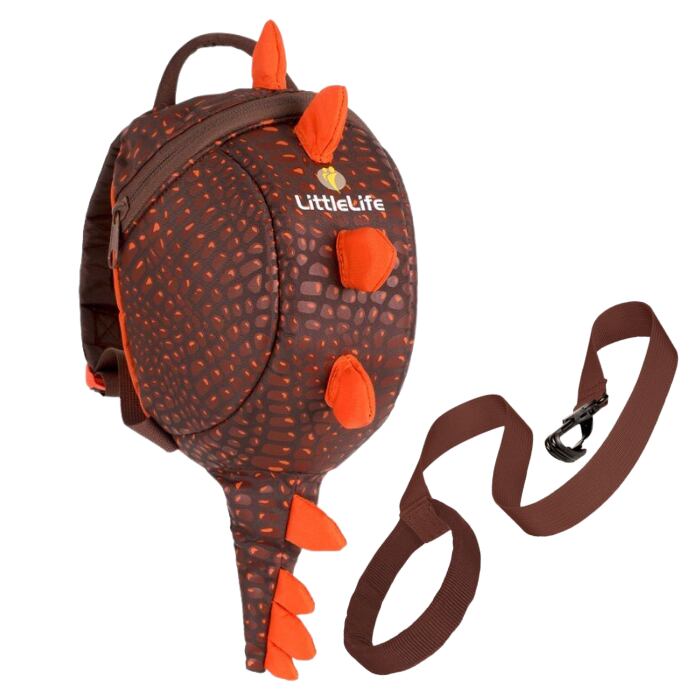 LittleLife Dětský batoh s bezpečnostním vodítkem Dinosaur 2 l