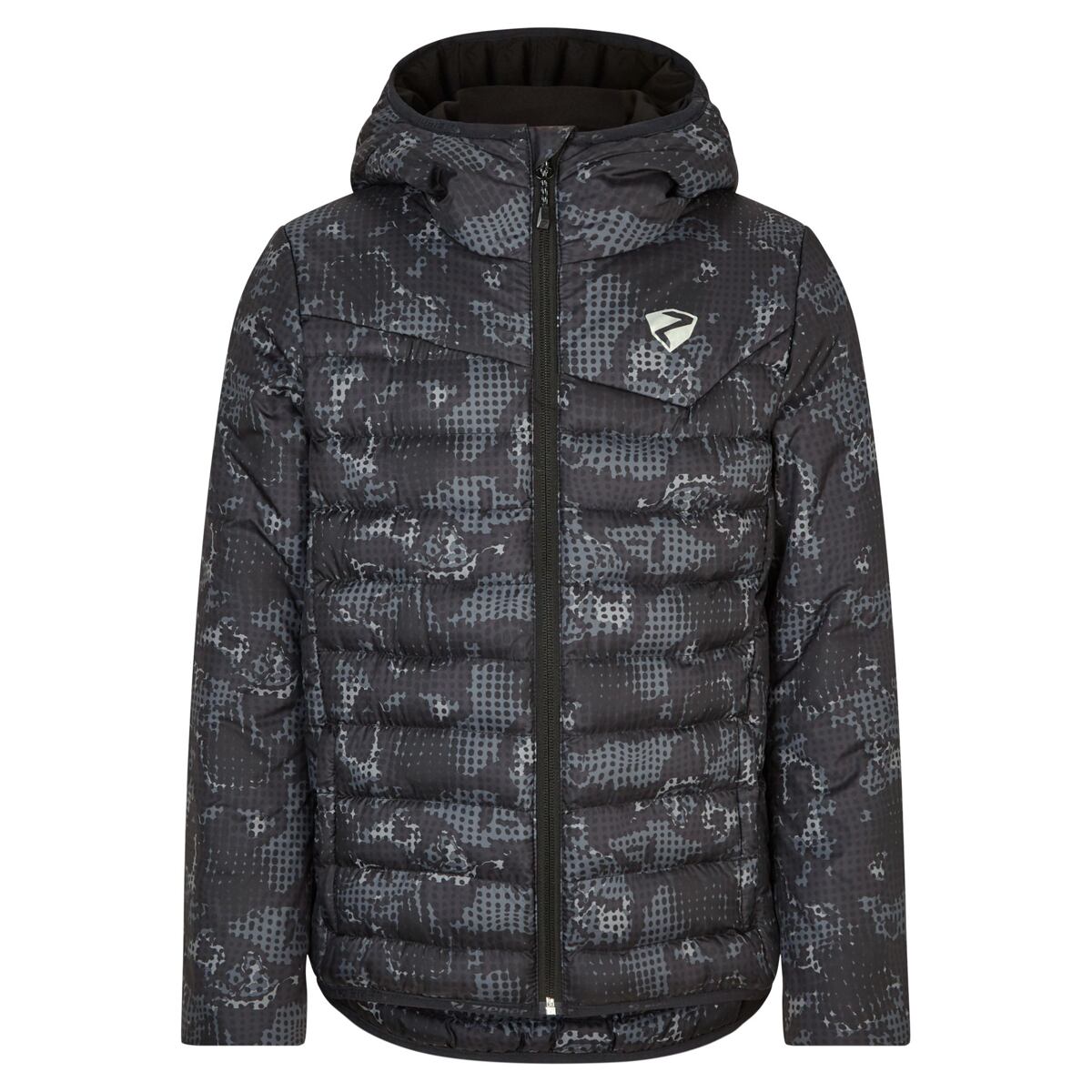 Ziener Dětská zateplená bunda Nads Jr - black foggy print