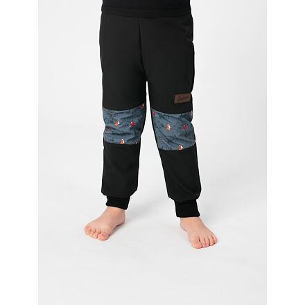 Promaledobrodruhy Dětské softshellové kalhoty bez zateplení black/grey
