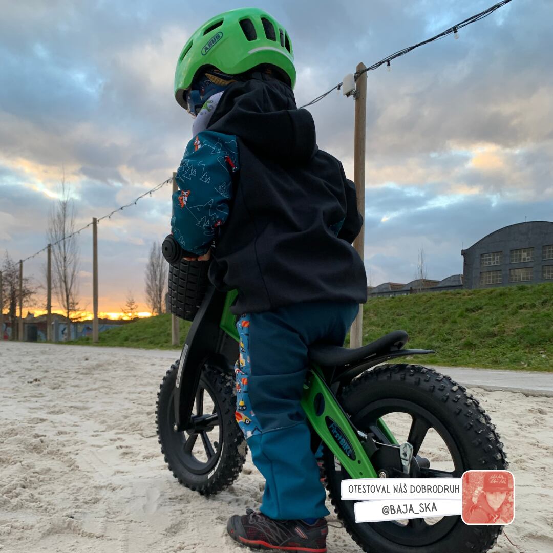 Promaledobrodruhy Dětská softshellová bunda bez zateplení black/petrol