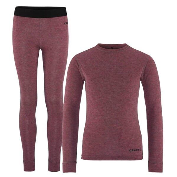 Craft Dětské termoprádlo Core Wool Merino JR růžové