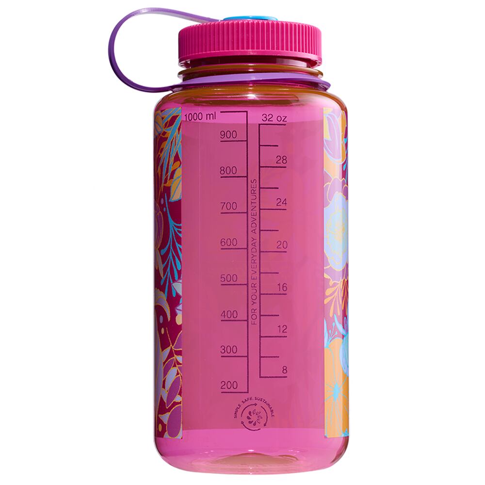 Nalgene Lahev Wide Mouth 1000 ml Magenta Botanical Florals