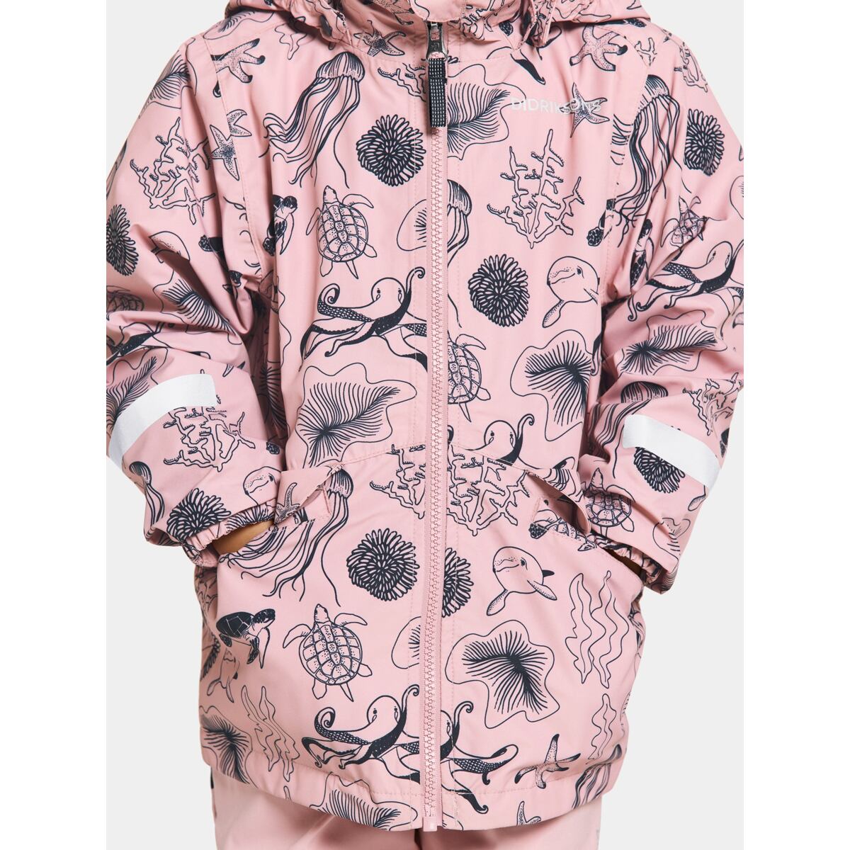 Didriksons Dětská nepromokavá bunda Norma ocean soft pink - ROSTOUCÍ