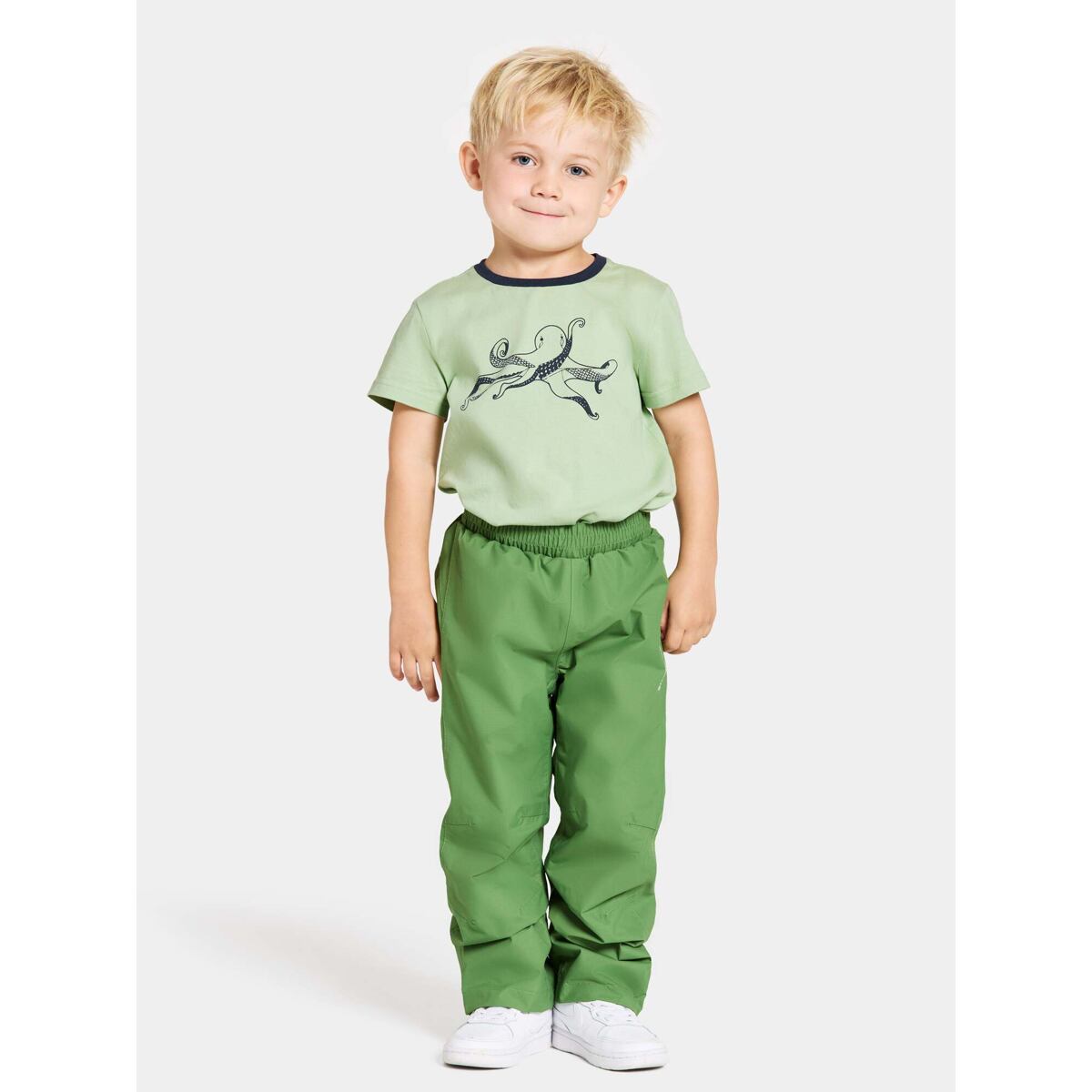 Didriksons Dětské nepromokavé kalhoty Avan algae green - ROSTOUCÍ