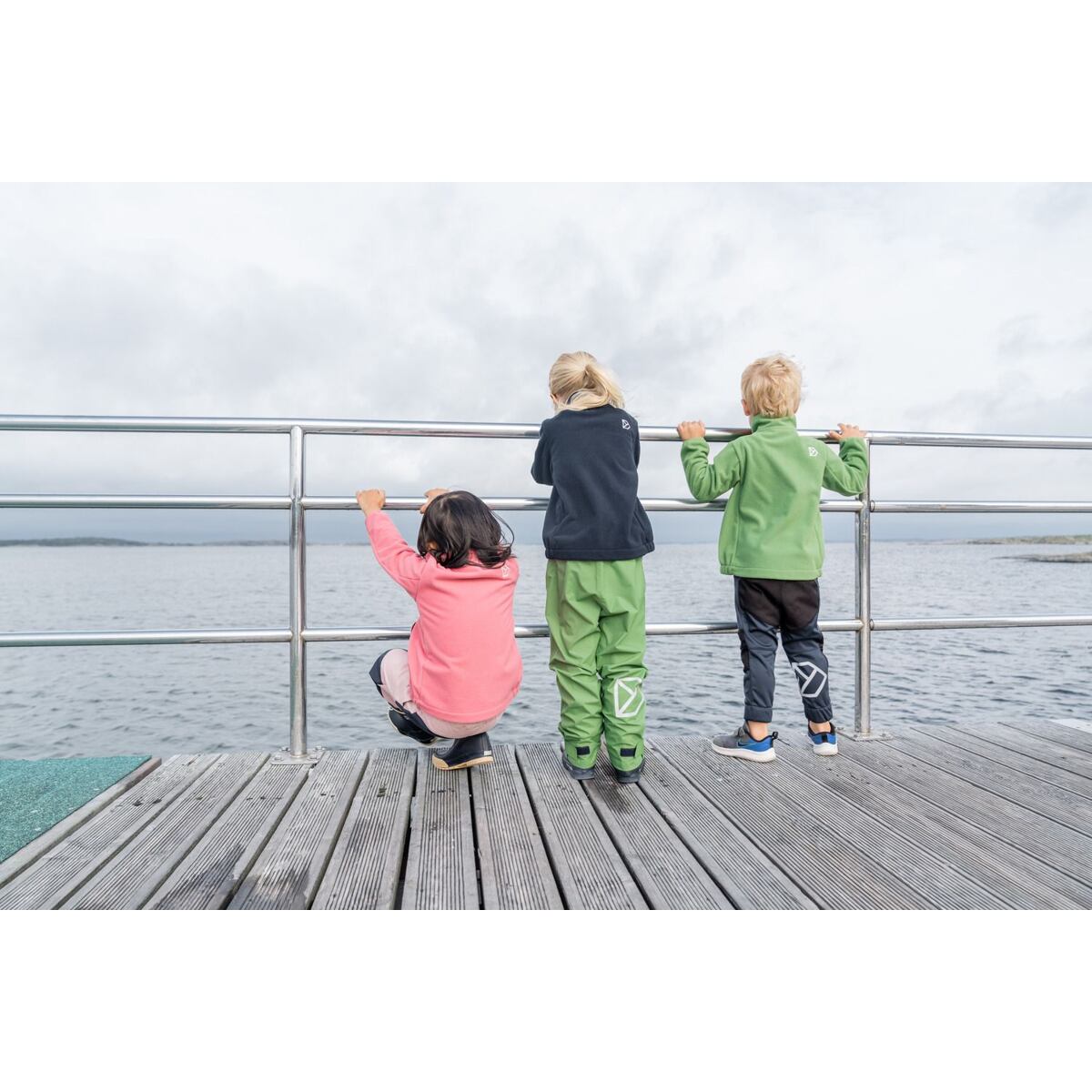 Didriksons Dětské nepromokavé kalhoty Avan algae green - ROSTOUCÍ