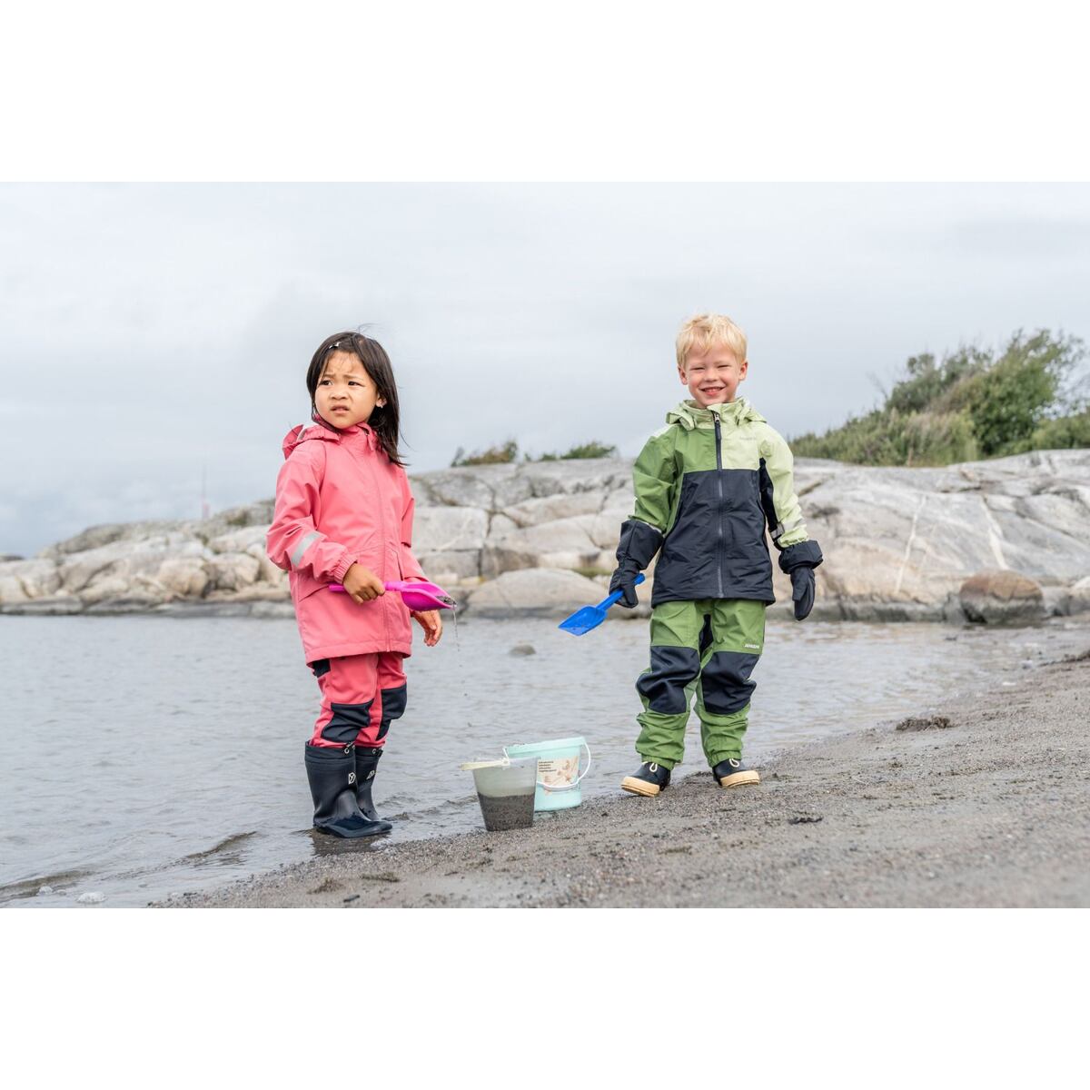 Didriksons Dětská nepromokavá bunda Norma dusty azalea - ROSTOUCÍ