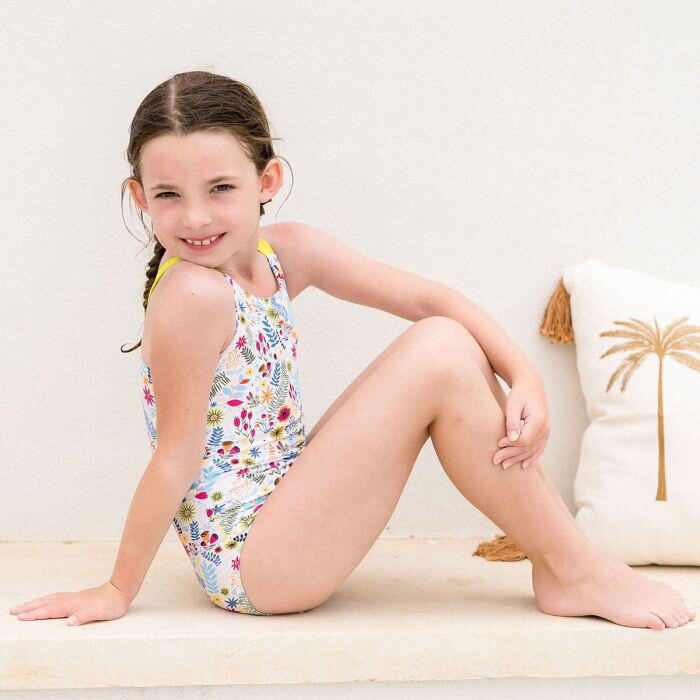 Splash About Dívčí jednodílné plavky Jungle Lime