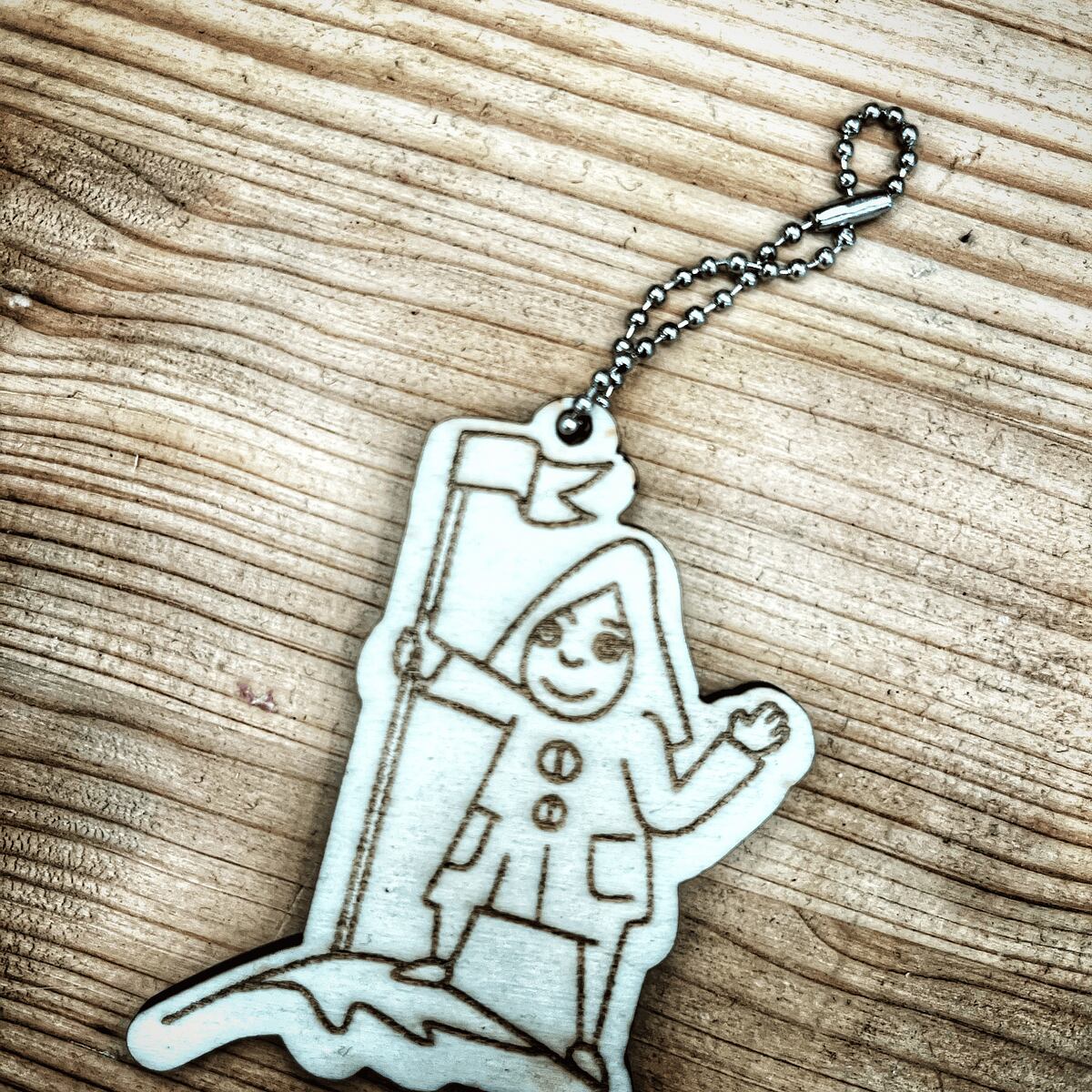 Promaledobrodruhy Dřevěný přívěsek na batoh nebo klíče Promaledobrodruhy.cz - Horal