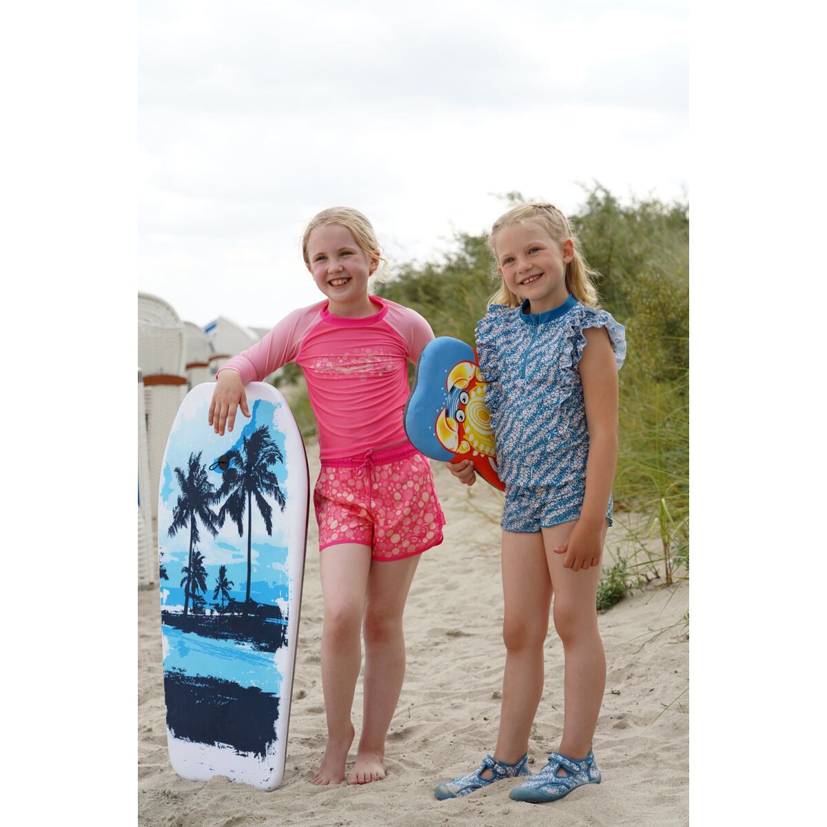 Playshoes Dětské UV tričko Flowers petrol - krátký rukáv