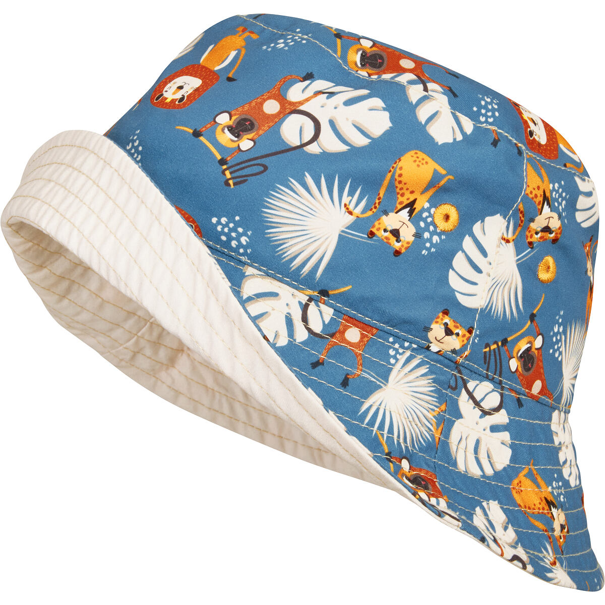 Playshoes Dětský UV klobouk Jungle petrol oboustranný