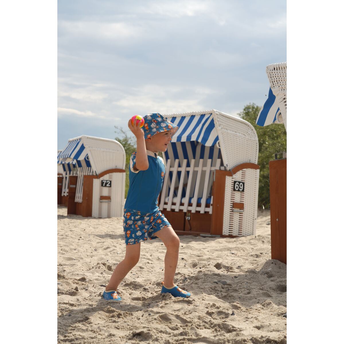 Playshoes Dětský UV klobouk Jungle petrol oboustranný