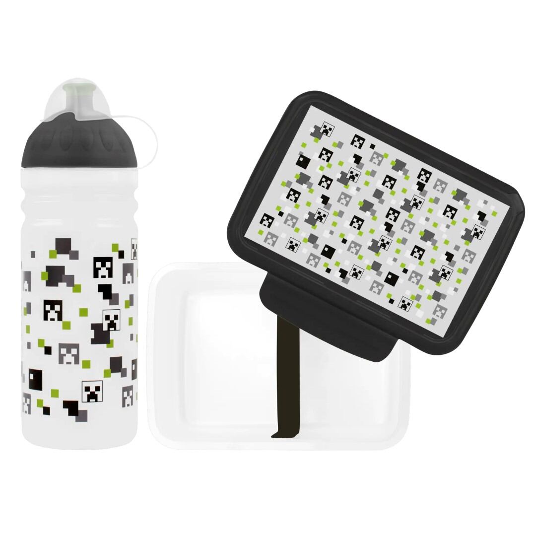ZDRAVÁ LAHEV® SET ZDRAVÁ LAHEV A ZDRAVÁ SVÁČA svačinový box a lahev 0,7l Pixel head