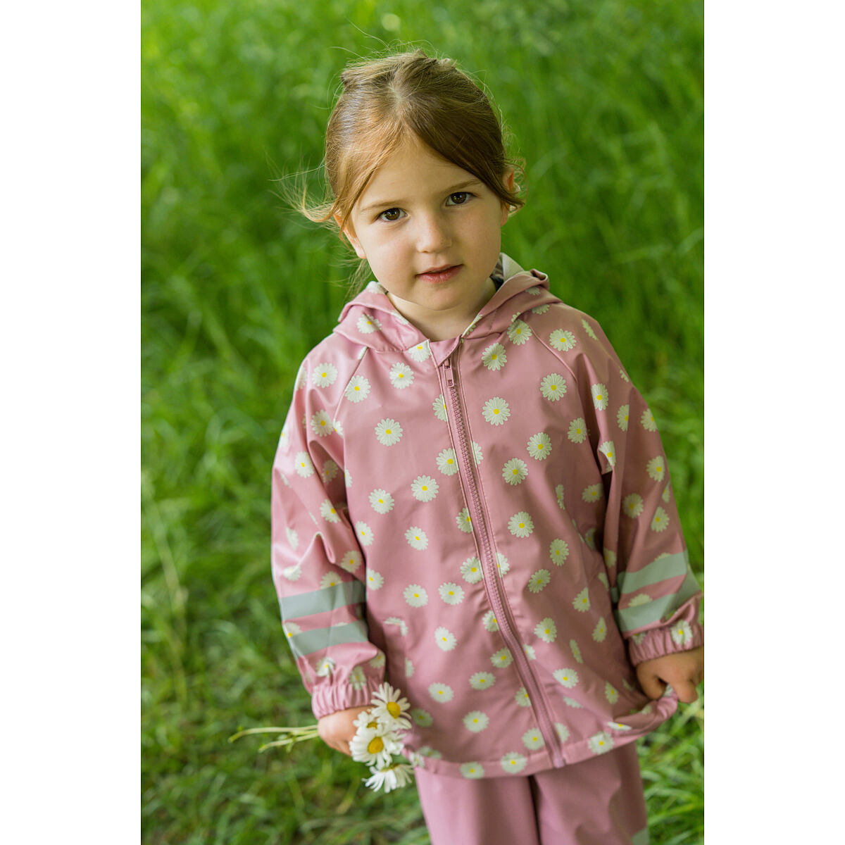 Playshoes Dětské kalhoty do deště pastelově růžové