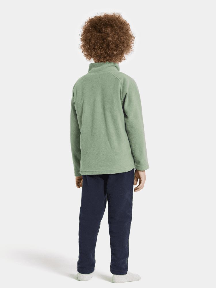 Didriksons Dětská fleecová mikina Monte light moss