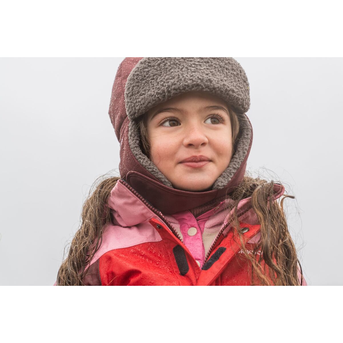 Didriksons Dětská zimní čepice Biggles anemon red