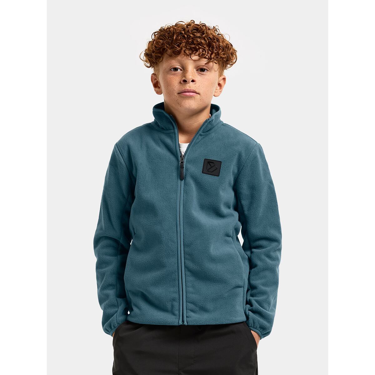 Didriksons Větruodolná dětská fleecová mikina Malakit star blue