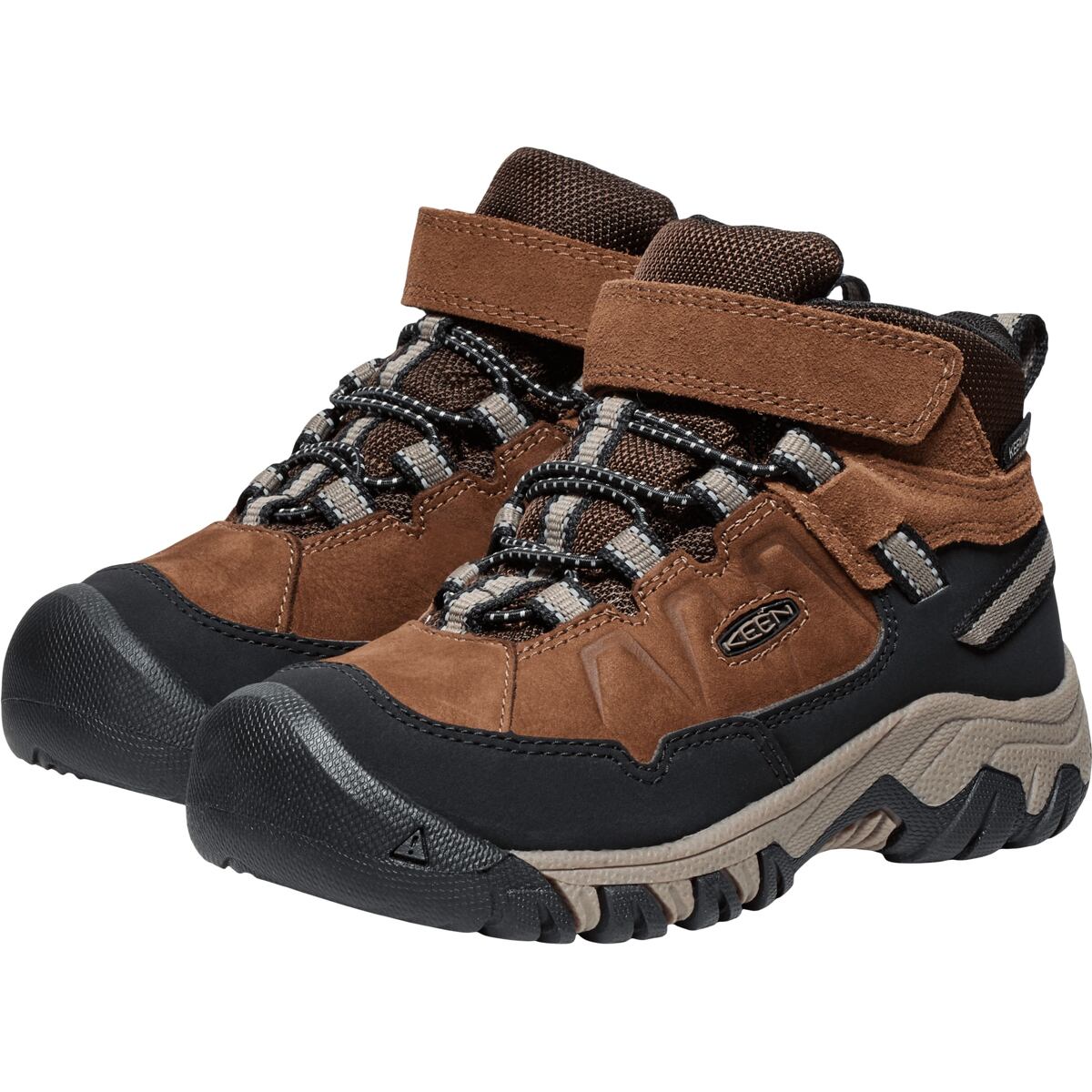 KEEN Dětské boty Targhee IV Mid WP - bison/brindle