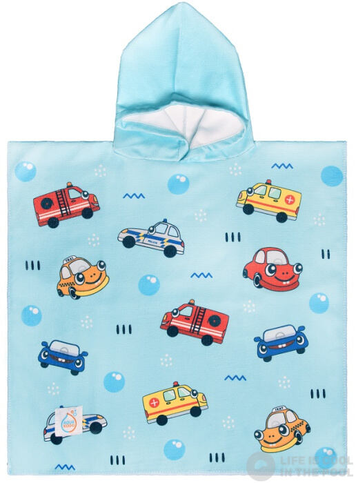 AquaKiddo Dětské pončo Cars 60x120 cm - župan 2-4 roky