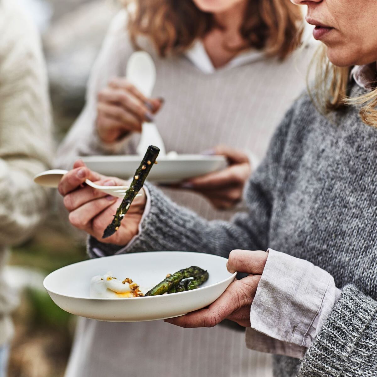 Light my fire Cestovní příbor pro leváky Spork lefty 2-pack mustyyellow/hazyblue