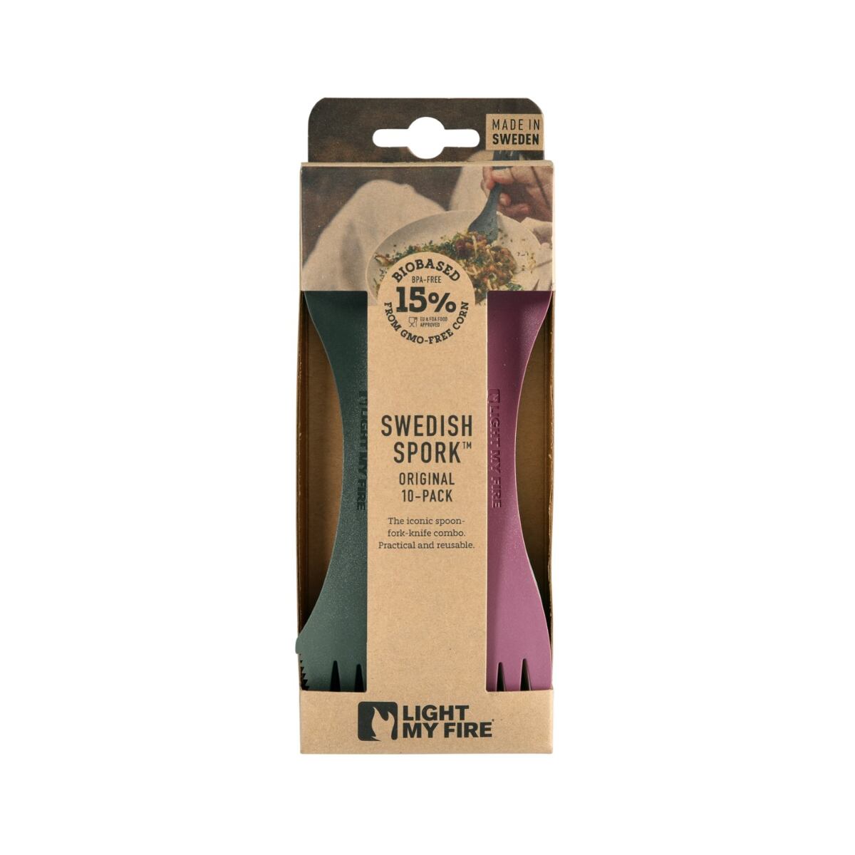 Light my fire Cestovní příbor Swedish Spork original 10-pack multicolor