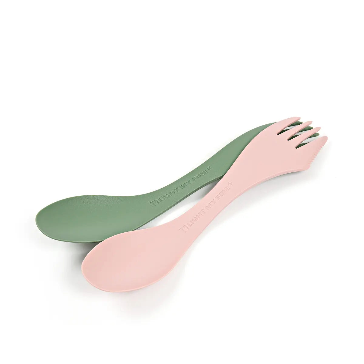 Light my fire Velký cestovní příbor Swedish Spork medium 2-pack sandygreen/dustypink