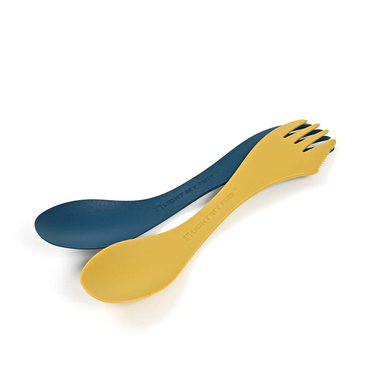 Light my fire Velký cestovní příbor Swedish Spork medium 2-pack mustyyellow/hazyblue