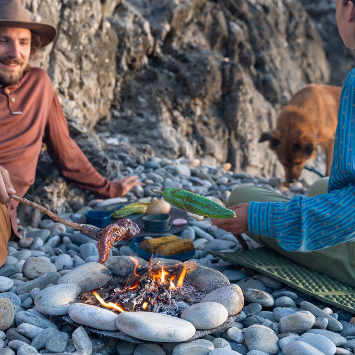 Light my fire 3dílná sada na rozdělání ohně FireLighting Kit 3pcs hazyblue/rustyorange - křesadlo