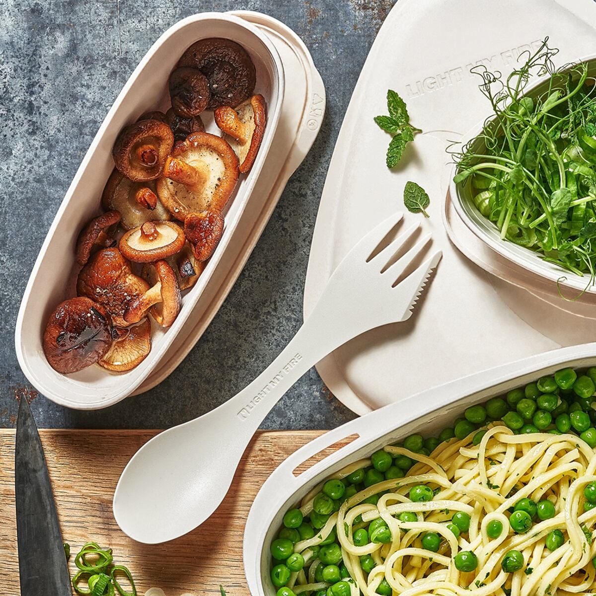 Light my fire Cestovní příbor Swedish Spork original 2-pack sandygreen/dustypink