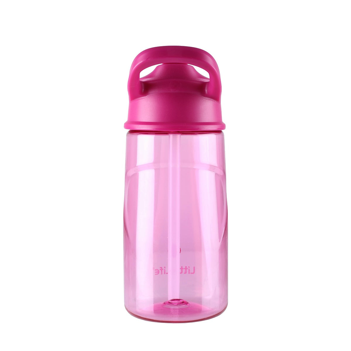 LittleLife Dětská lahev s brčkem Flip-Top Bottle 550 ml Růžová