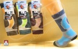 Pondy Dětské termopodkolenky barevné s vlnou Merino - tyrkysové