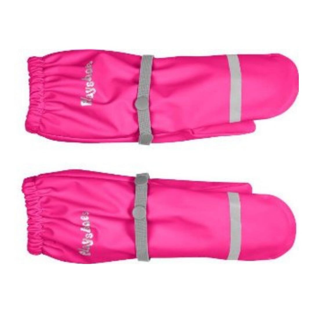 Playshoes Dětské zateplené rukavice do deště neonově růžové