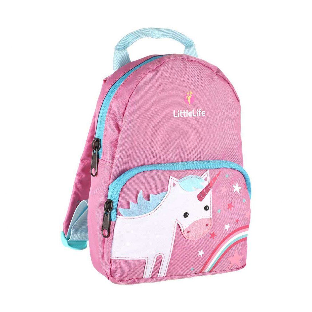 LittleLife Dětský batoh s bezpečnostním vodítkem Friendly Faces Toddler Backpack Unicorn 2 l