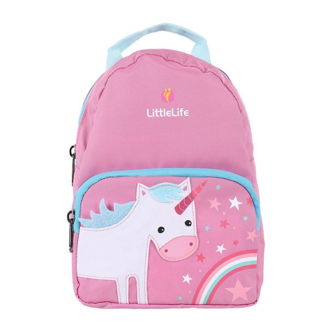 LittleLife Dětský batoh s bezpečnostním vodítkem Friendly Faces Toddler Backpack Unicorn 2 l