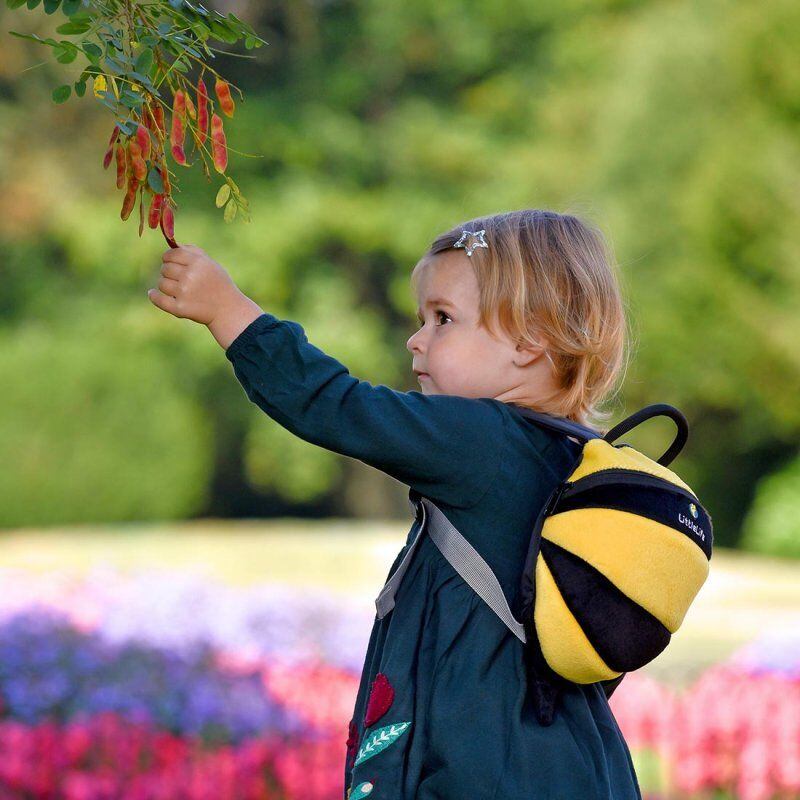 LittleLife Dětský batoh s bezpečnostním vodítkem včelka 2 l