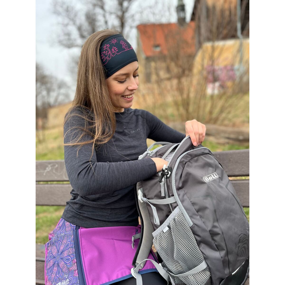 Promaledobrodruhy Funkční čelenka dvouvrstvá s fleecem - více barev barva black/