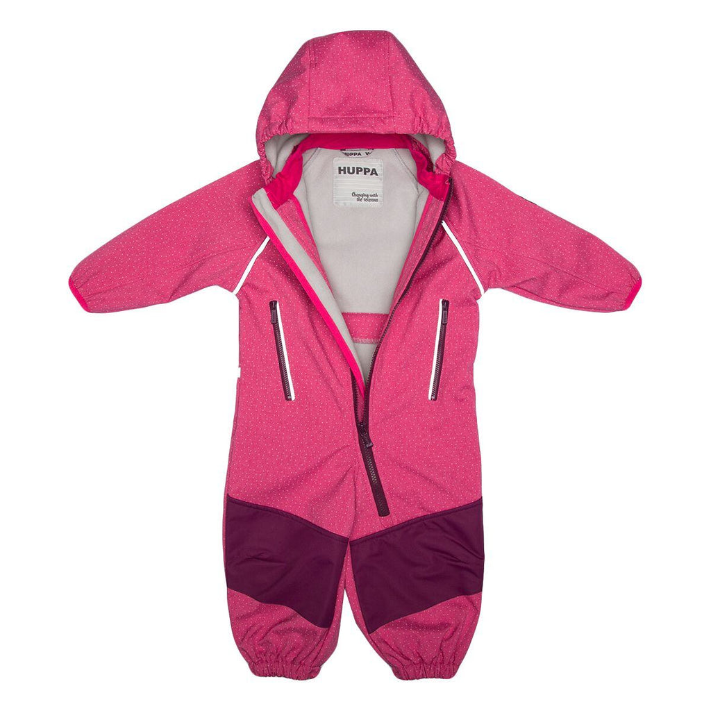 Huppa Dětská softshellová kombinéza Adal 1  fuchsia/ burgundy REFLEX