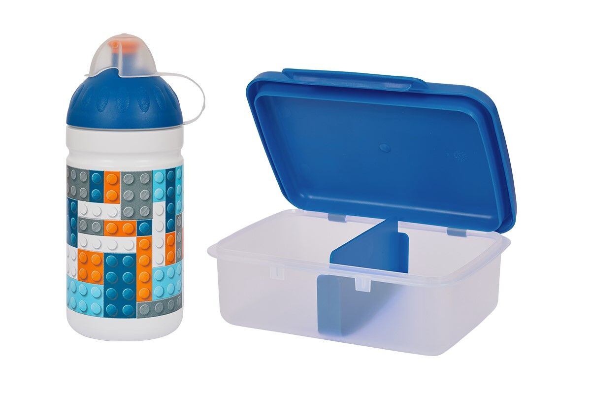 ZDRAVÁ LAHEV® SET ZDRAVÁ LAHEV A ZDRAVÁ SVÁČA svačinový box a lahev 0,5l Kostičky