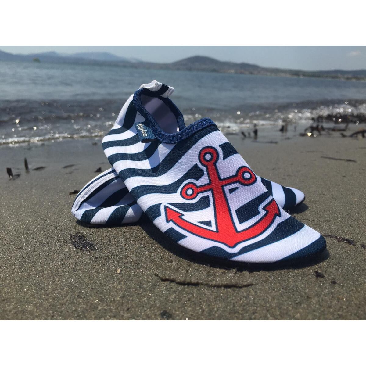 Playshoes Dětské barefoot boty do vody Námořnický pruh