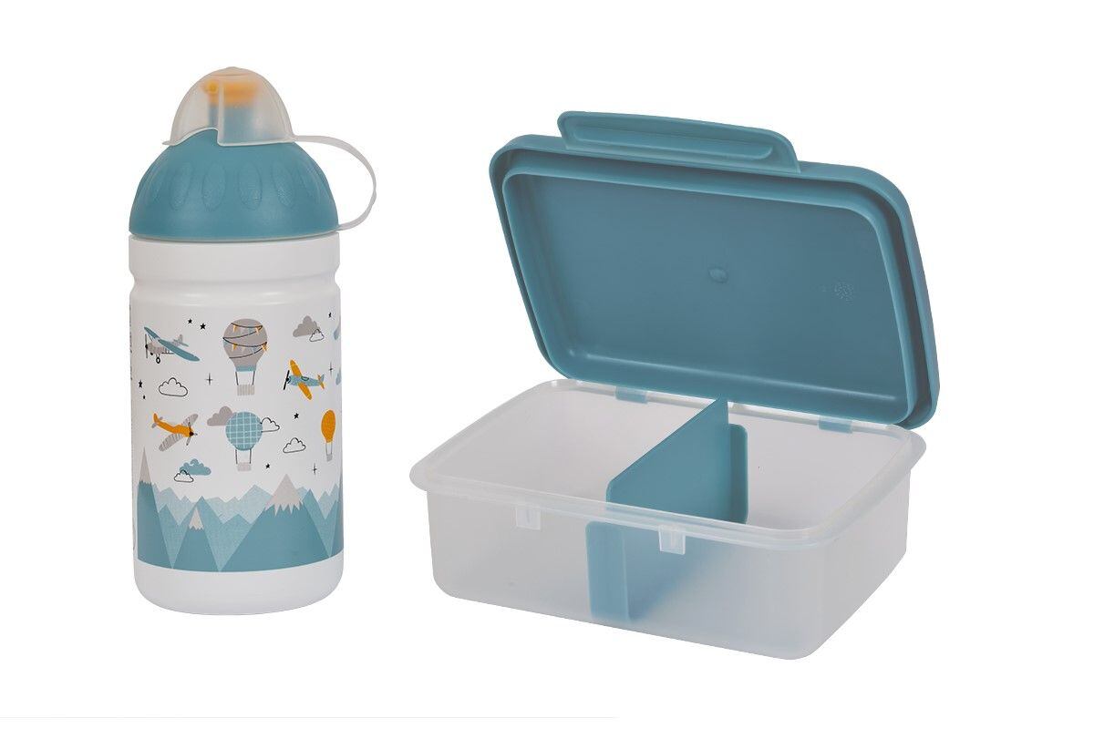 ZDRAVÁ LAHEV® SET ZDRAVÁ LAHEV A ZDRAVÁ SVÁČA svačinový box a lahev 0,5l V oblacích