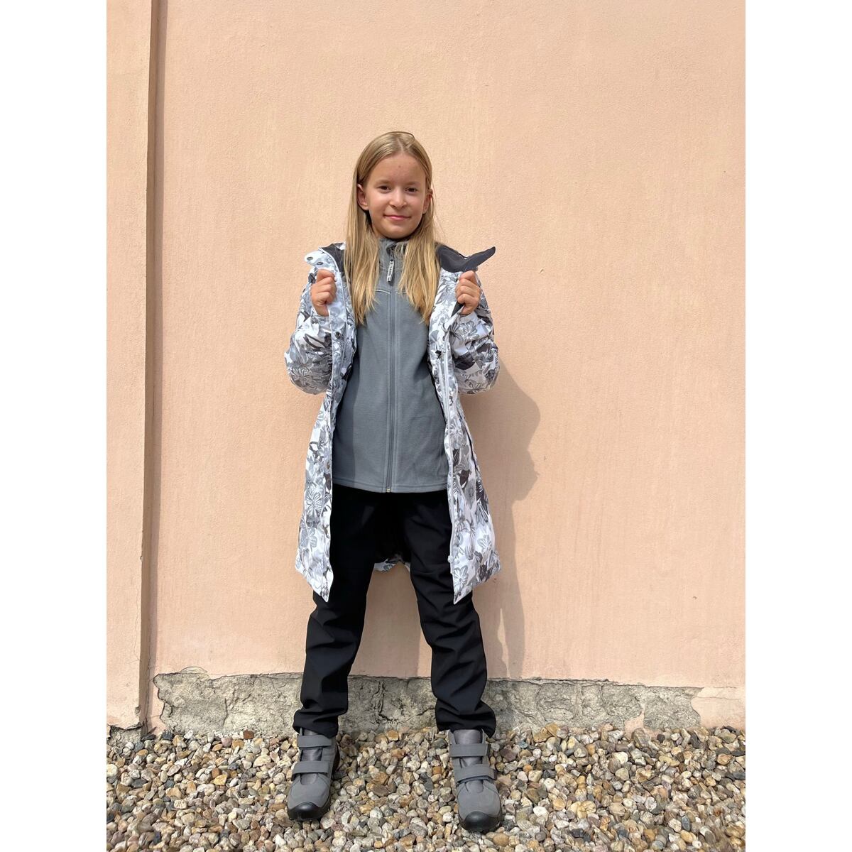 Huppa Dětská fleecová bunda Bennie gray