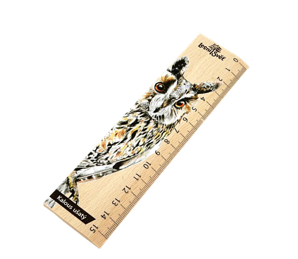 Lesní svět Dřevěné pravítko 15 cm