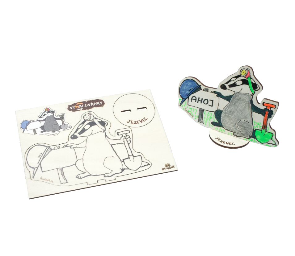 Lesní svět Dřevěné vymalovánky Lesní svět