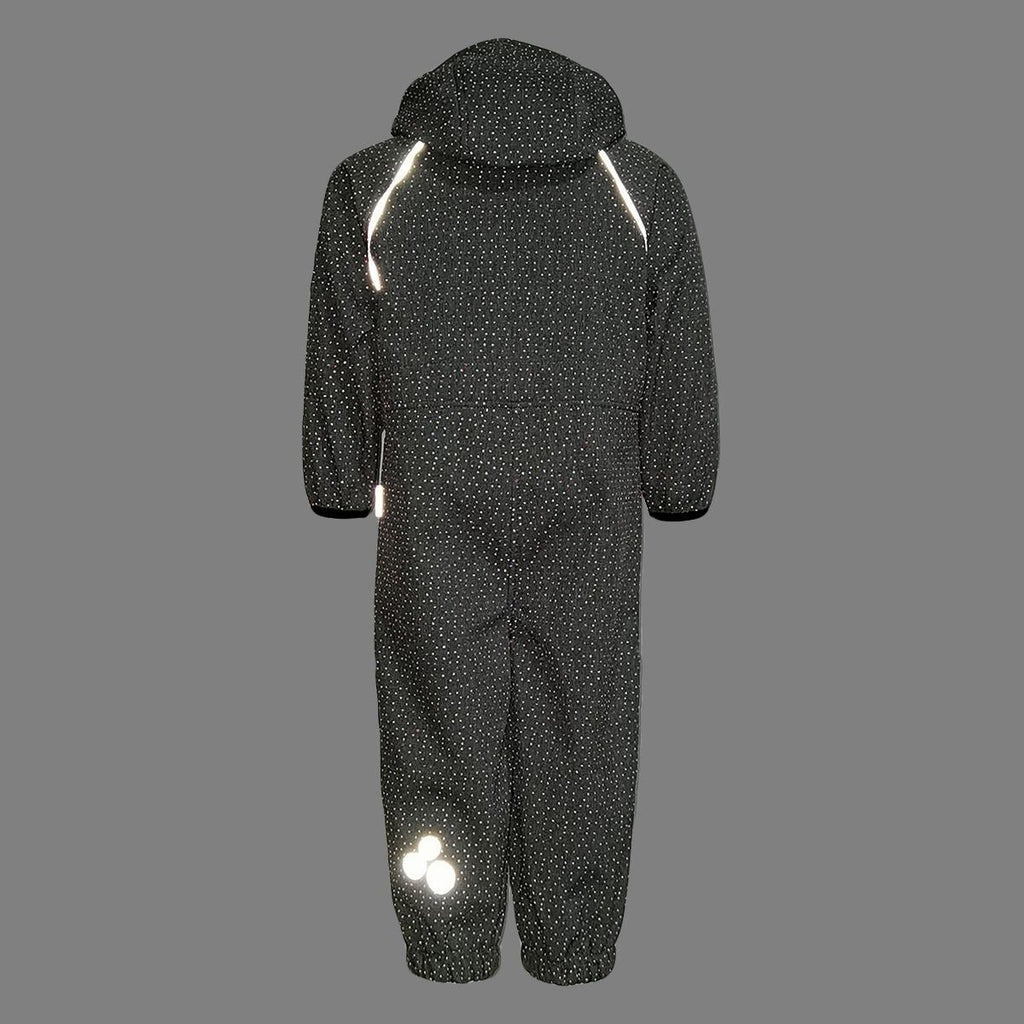 Huppa Dětská softshellová kombinéza Adal dark gray/black REFLEX