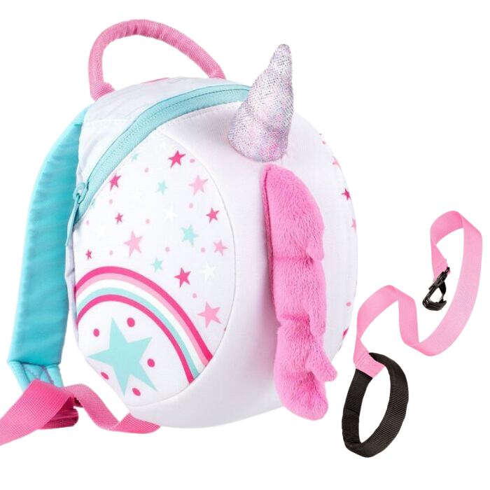 LittleLife Dětský batoh s bezpečnostním vodítkem Jednorožec 2l