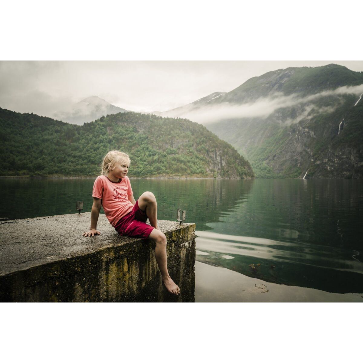 Devold Dětské funkční tričko s merinem Force s krátkým rukávem coral